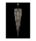 Poland 50cm Pendant Round 5 Tier 18 Light E14 Polished Nickel/Smoke Sculpted Glass Item Weight: 42kg-8