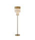 Poland 35 x 168cm Floor Lamp 5 Light E14 Brass/Cognac Sculpted Glass Item Weight: 16.5kg-1