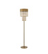 Poland 35 x 168cm Floor Lamp 5 Light E14 Brass/Cognac Sculpted Glass Item Weight: 16.5kg-4