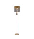 Poland 35 x 168cm Floor Lamp 5 Light E14 Brass/Smoked Sculpted Glass Item Weight: 16.5kg-1