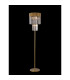 Poland 35 x 168cm Floor Lamp 5 Light E14 Brass/Smoked Sculpted Glass Item Weight: 16.5kg-3