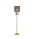Poland 35 x 168cm Floor Lamp 5 Light E14 Brass/Smoked Sculpted Glass Item Weight: 16.5kg-4