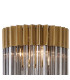 Poland 35 x 168cm Floor Lamp 5 Light E14 Brass/Smoked Sculpted Glass Item Weight: 16.5kg-7