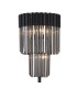 Poland 35 x 168cm Floor Lamp 5 Light E14 Matt Black/Smoked Sculpted Glass Item Weight: 16.5kg-5