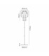 Poland 35 x 168cm Floor Lamp 5 Light E14 Polished Nickel/Clear Sculpted Glass Item Weight: 16.5kg-2