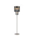 Poland 35 x 168cm Floor Lamp 5 Light E14 Polished Nickel/Smoked Sculpted Glass Item Weight: 16.5kg-1