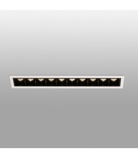 LED White Black recessed Downlight 10x 2W 3000K - 1