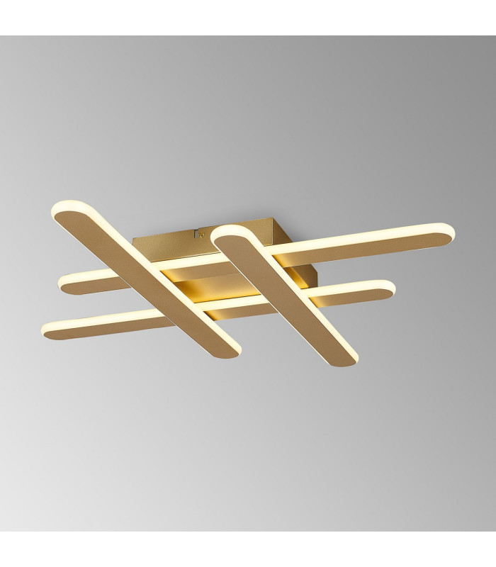 Dunkirk Dimmable Lattice Ceiling 40W LED 3000K 1400lm Sand Gold -3