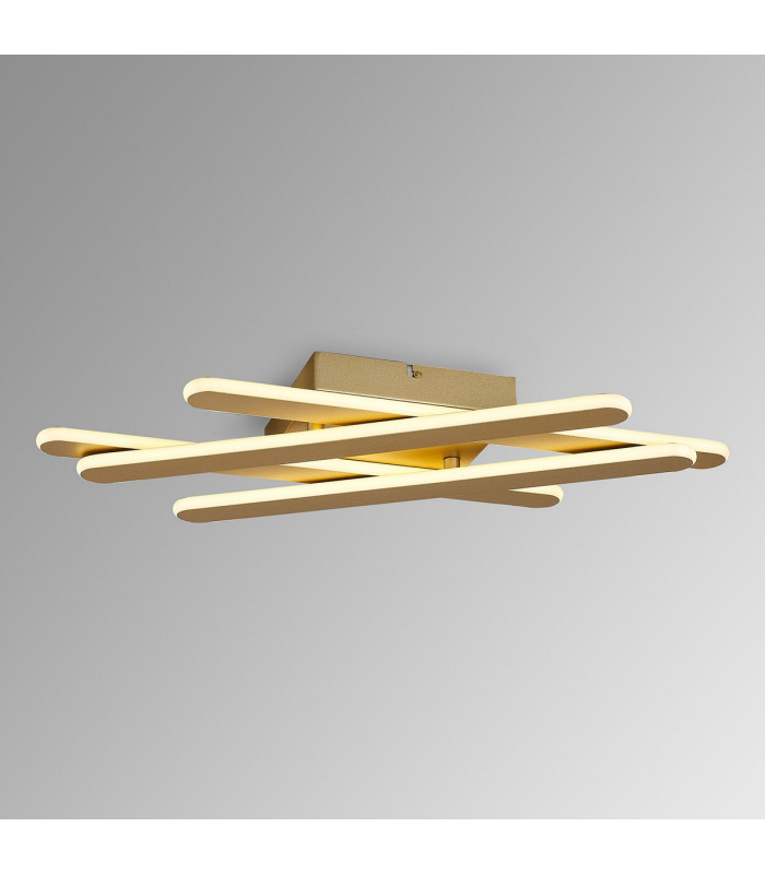 Dunkirk Lattice Ceiling 40W LED 3000K 1400lm Sand Gold -11