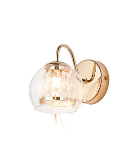 Austin Wall Lamp 1 Light G9 IP44 French Gold/Clear Glass/Clear Crystal-1