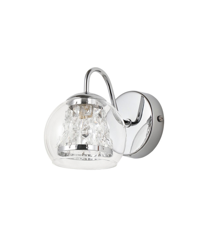 Austin Wall Lamp 1 Light G9 IP44 Polished Chrome/Clear Glass/Clear Crystal-4