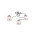 Austin 49.5cm Semi Ceiling 3 Light G9 IP44 Polished Chrome/Clear Glass/Clear Crystal-1