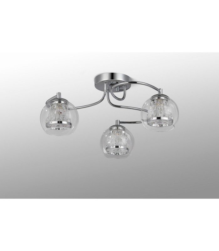 Austin 49.5cm Semi Ceiling 3 Light G9 IP44 Polished Chrome/Clear Glass/Clear Crystal-8
