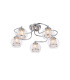 Austin 51.5cm Semi Ceiling 5 Light G9 IP44 Polished Chrome/Clear Glass/Clear Crystal-1