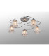 Austin 51.5cm Semi Ceiling 5 Light G9 IP44 Polished Chrome/Clear Glass/Clear Crystal-3