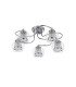 Austin 51.5cm Semi Ceiling 5 Light G9 IP44 Polished Chrome/Clear Glass/Clear Crystal-5