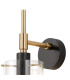 Eden Wall Lamp 10x13.5cm Cylinder Glass 1 Light E14 IP44 Black/Brass Gold/Clear-5
