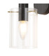 Eden Wall Lamp 10x13.5cm Cylinder Glass 1 Light E14 IP44 Black/Brass Gold/Clear-6