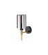 Eden Wall Lamp 10x13.5cm Cylinder Glass 1 Light E14 IP44 Black/Brass Gold/Smoke-4