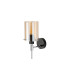 Eden Wall Lamp 10x13.5cm Cylinder Glass 1 Light E14 IP44 Black/Polished Chrome/Amber-4