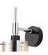Eden Wall Lamp 10x13.5cm Cylinder Glass 1 Light E14 IP44 Black/Polished Chrome/Amber-5