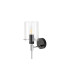 Eden Wall Lamp 10x13.5cm Cylinder Glass 1 Light E14 IP44 Black/Polished Chrome/Clear-4