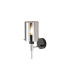 Eden Wall Lamp 10x13.5cm Cylinder Glass 1 Light E14 IP44 Black/Polished Chrome/Smoke-1