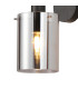 Eden Wall Lamp 10x13.5cm Cylinder Glass 1 Light E14 IP44 Black/Polished Chrome/Smoke-6