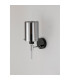 Eden Wall Lamp 10x13.5cm Cylinder Glass 1 Light E14 IP44 Black/Polished Chrome/Smoke-7