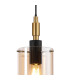 Eden 10cm 1.5m Single Pendant 10x13.5cm Cylinder Glass 1 Light E14 IP44 Black/Brass Gold/Amber-7