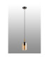 Eden 10cm 1.5m Single Pendant 10x13.5cm Cylinder Glass 1 Light E14 IP44 Black/Brass Gold/Amber-9