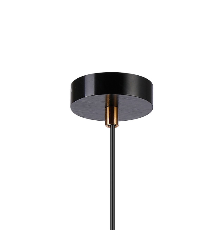 Eden 10cm 1.5m Single Pendant 10x13.5cm Cylinder Glass 1 Light E14 IP44 Black/Brass Gold/Clear-8