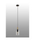 Eden 10cm 1.5m Single Pendant 10x13.5cm Cylinder Glass 1 Light E14 IP44 Black/Brass Gold/Clear-9