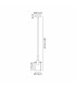 Eden 10cm 1.5m Single Pendant 10x13.5cm Cylinder Glass 1 Light E14 IP44 Black/Brass Gold/Smoke-2