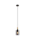 Eden 10cm 1.5m Single Pendant 10x13.5cm Cylinder Glass 1 Light E14 IP44 Black/Brass Gold/Smoke-4