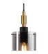 Eden 10cm 1.5m Single Pendant 10x13.5cm Cylinder Glass 1 Light E14 IP44 Black/Brass Gold/Smoke-6