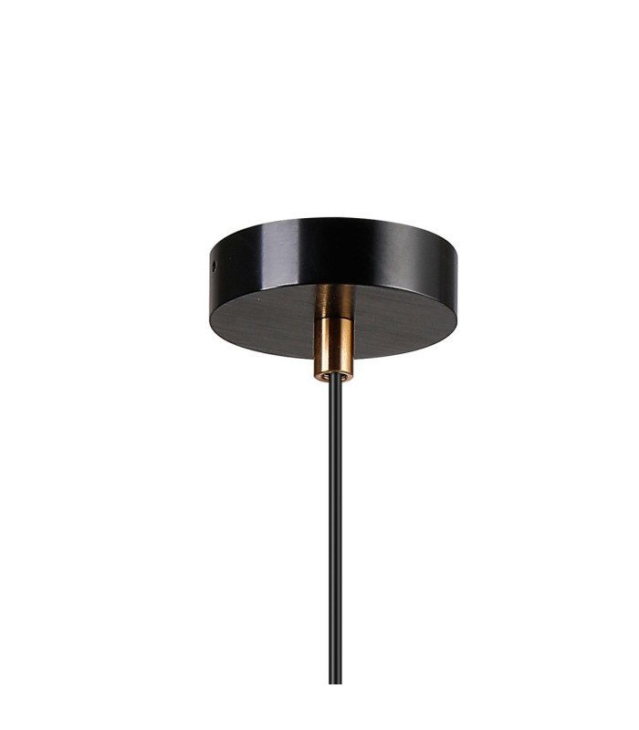 Eden 10cm 1.5m Single Pendant 10x13.5cm Cylinder Glass 1 Light E14 IP44 Black/Brass Gold/Smoke-8