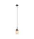 Eden 10cm 1.5m Single Pendant 10x13.5cm Cylinder Glass 1 Light E14 IP44 Black/Polished Chrome/Amber-4