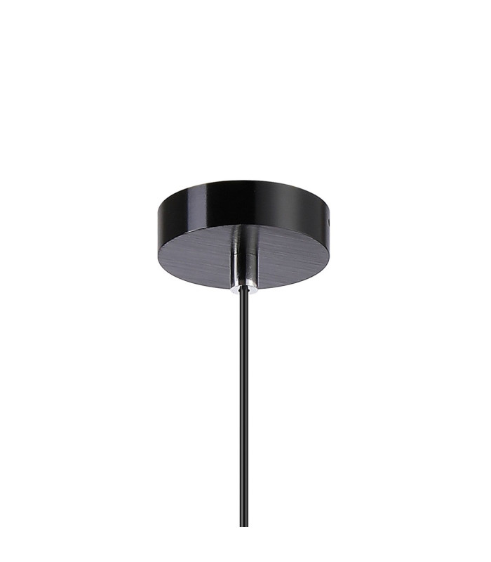 Eden 10cm 1.5m Single Pendant 10x13.5cm Cylinder Glass 1 Light E14 IP44 Black/Polished Chrome/Amber-8