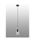 Eden 10cm 1.5m Single Pendant 10x13.5cm Cylinder Glass 1 Light E14 IP44 Black/Polished Chrome/Clear-3