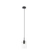 Eden 10cm 1.5m Single Pendant 10x13.5cm Cylinder Glass 1 Light E14 IP44 Black/Polished Chrome/Clear-4