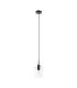 Eden 10cm 1.5m Single Pendant 10x13.5cm Cylinder Glass 1 Light E14 IP44 Black/Polished Chrome/Clear-5