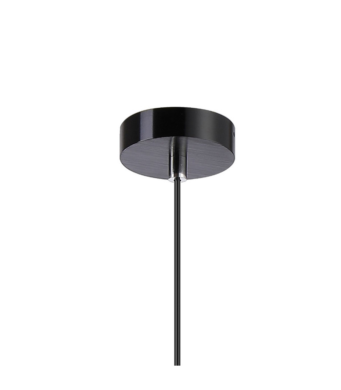 Eden 10cm 1.5m Single Pendant 10x13.5cm Cylinder Glass 1 Light E14 IP44 Black/Polished Chrome/Clear-8