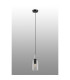 Eden 10cm 1.5m Single Pendant 10x13.5cm Cylinder Glass 1 Light E14 IP44 Black/Polished Chrome/Clear-9