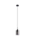 Eden 10cm 1.5m Single Pendant 10x13.5cm Cylinder Glass 1 Light E14 IP44 Black/Polished Chrome/Smoke-5
