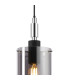 Eden 10cm 1.5m Single Pendant 10x13.5cm Cylinder Glass 1 Light E14 IP44 Black/Polished Chrome/Smoke-7