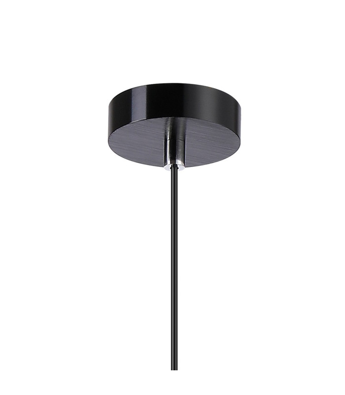 Eden 10cm 1.5m Single Pendant 10x13.5cm Cylinder Glass 1 Light E14 IP44 Black/Polished Chrome/Smoke-8