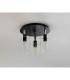 Eden 30cm Round Semi Ceiling 10x13.5cm Cylinder Glass 3 Light E14 IP44 Black/Polished Chrome/Clear-7