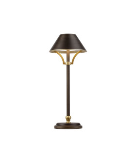 Monroe Rechargeable Battery Operated Table Lamp 1.8W LED 3000K 160lm 3-Step Dimming Bronze/Gold -1