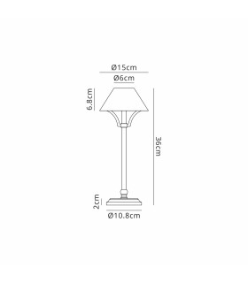 Monroe Rechargeable Battery Operated Table Lamp 1.8W LED 3000K 160lm 3-Step Dimming Dark Green/Gold -2
